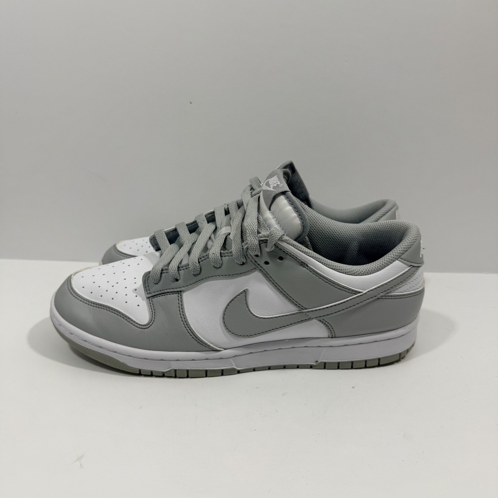 Nike Dunk Low Mens Size 11 Grey Fog Good Condition HF5441-105 Leather Sneakers